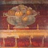 Fresco representing pomegranates